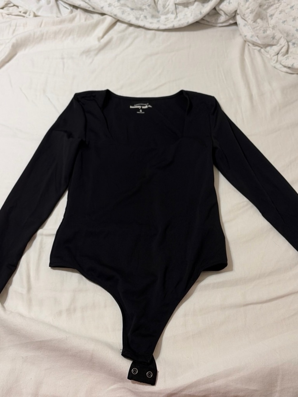 Long Sleeve Black One-Piece Bodysuit